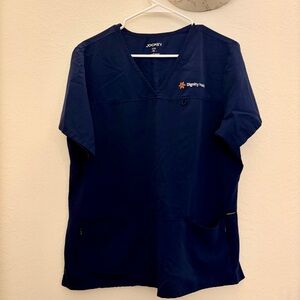 Dignity Health Jockey New Navy Scrub Top